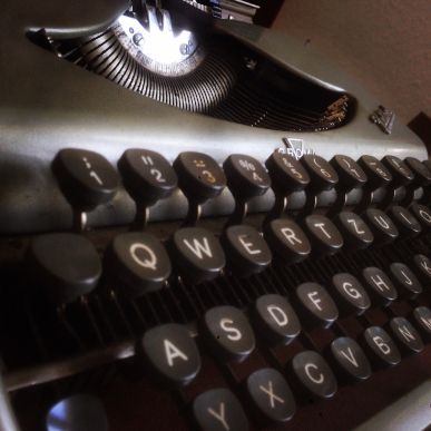 A manual typewriter